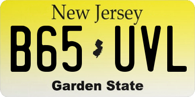 NJ license plate B65UVL