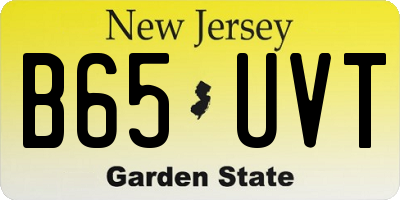 NJ license plate B65UVT