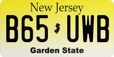 NJ license plate B65UWB