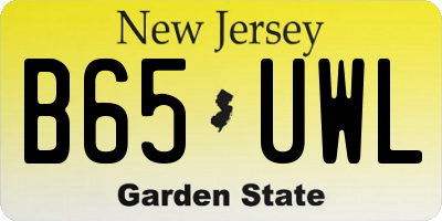NJ license plate B65UWL
