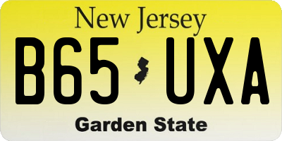 NJ license plate B65UXA