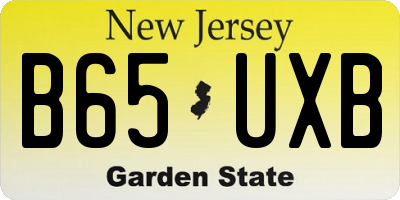 NJ license plate B65UXB