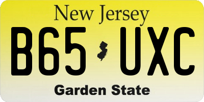 NJ license plate B65UXC