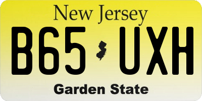 NJ license plate B65UXH