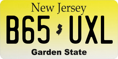 NJ license plate B65UXL