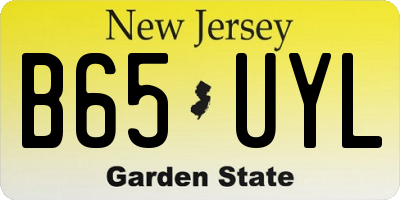 NJ license plate B65UYL