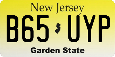 NJ license plate B65UYP