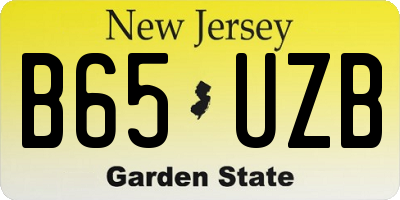 NJ license plate B65UZB