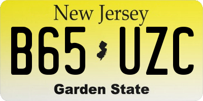 NJ license plate B65UZC