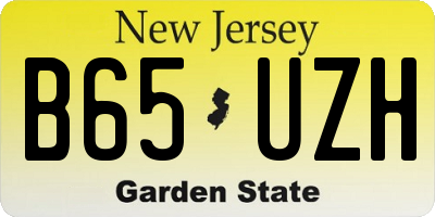 NJ license plate B65UZH