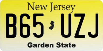 NJ license plate B65UZJ