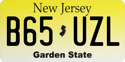 NJ license plate B65UZL