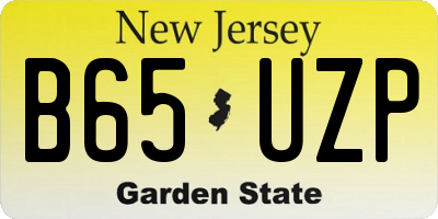 NJ license plate B65UZP