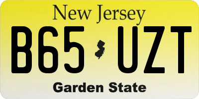 NJ license plate B65UZT