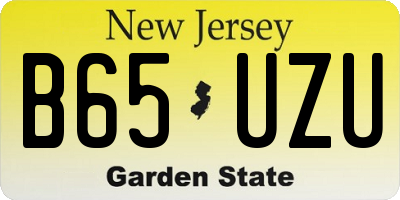 NJ license plate B65UZU