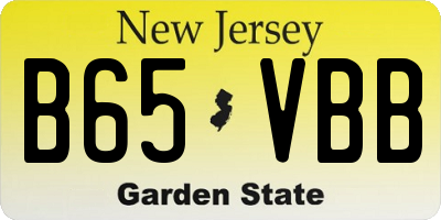 NJ license plate B65VBB