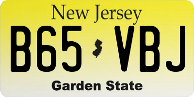 NJ license plate B65VBJ