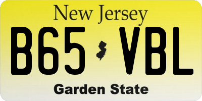 NJ license plate B65VBL