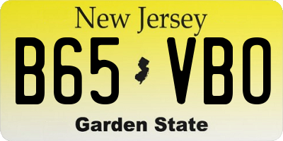 NJ license plate B65VBO