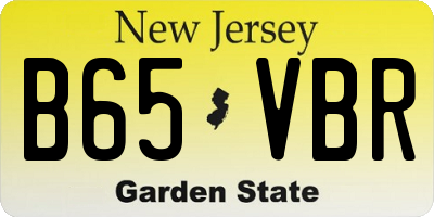 NJ license plate B65VBR