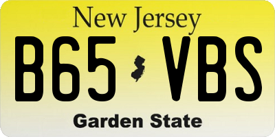 NJ license plate B65VBS