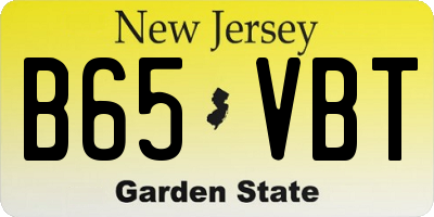 NJ license plate B65VBT
