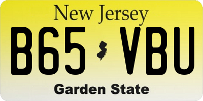 NJ license plate B65VBU