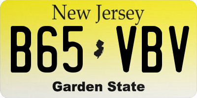 NJ license plate B65VBV