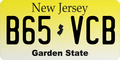 NJ license plate B65VCB