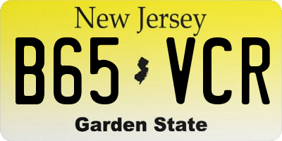 NJ license plate B65VCR