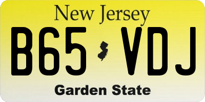 NJ license plate B65VDJ