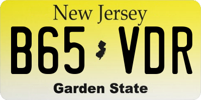 NJ license plate B65VDR