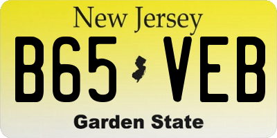 NJ license plate B65VEB
