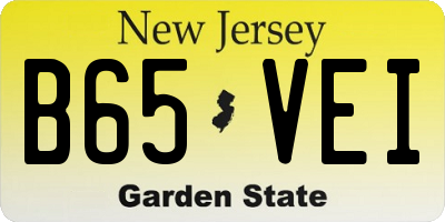 NJ license plate B65VEI