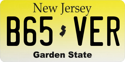 NJ license plate B65VER
