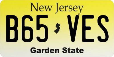 NJ license plate B65VES