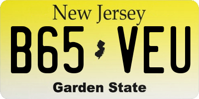 NJ license plate B65VEU