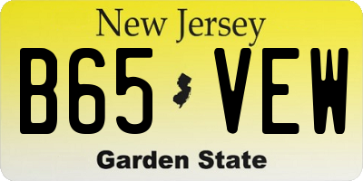 NJ license plate B65VEW