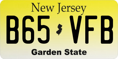 NJ license plate B65VFB