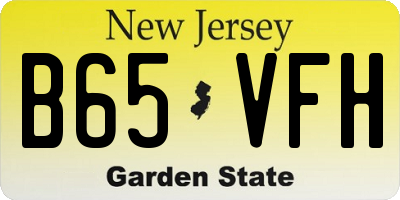 NJ license plate B65VFH