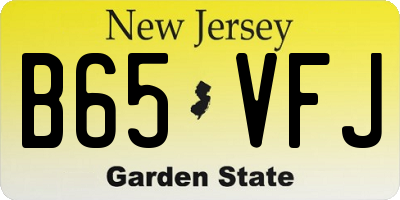 NJ license plate B65VFJ