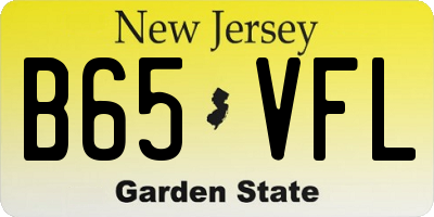 NJ license plate B65VFL