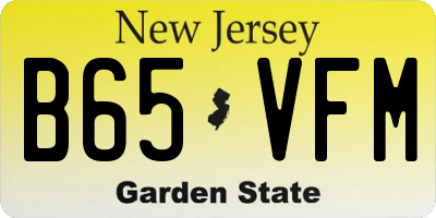 NJ license plate B65VFM