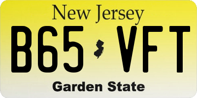 NJ license plate B65VFT