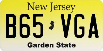 NJ license plate B65VGA