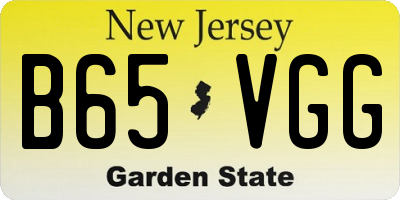 NJ license plate B65VGG