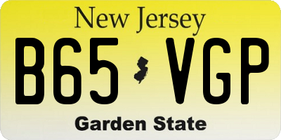 NJ license plate B65VGP