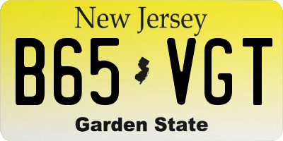 NJ license plate B65VGT