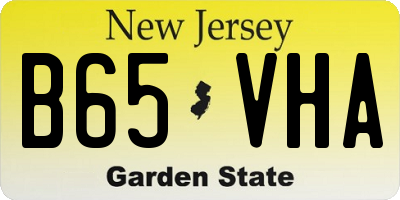 NJ license plate B65VHA