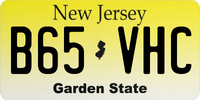 NJ license plate B65VHC